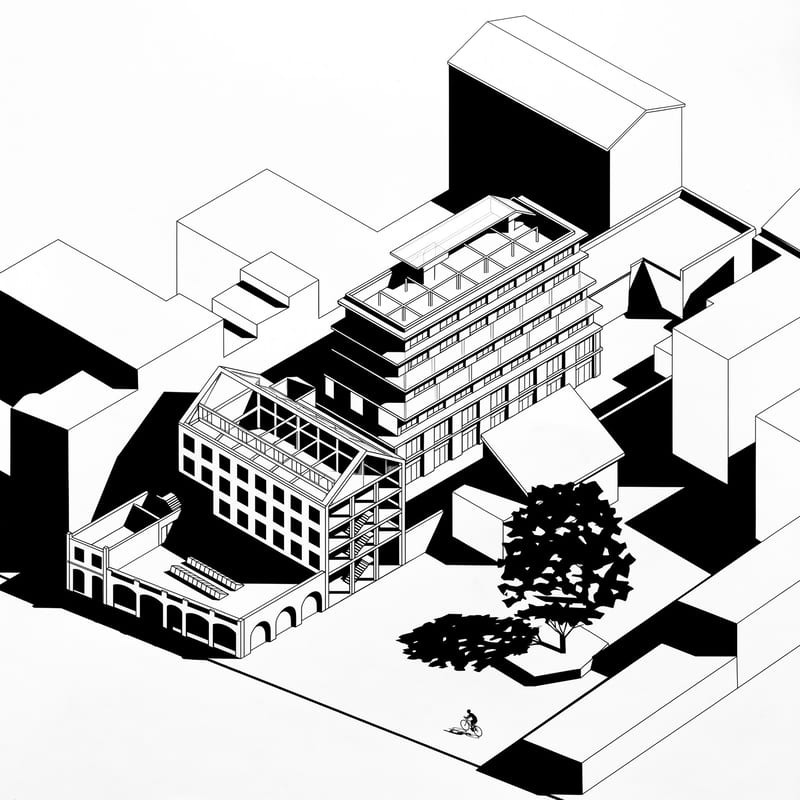 Hard Shadow Axonometric Drawing