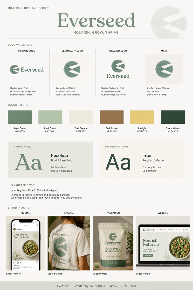 Brand Guideline Sheet