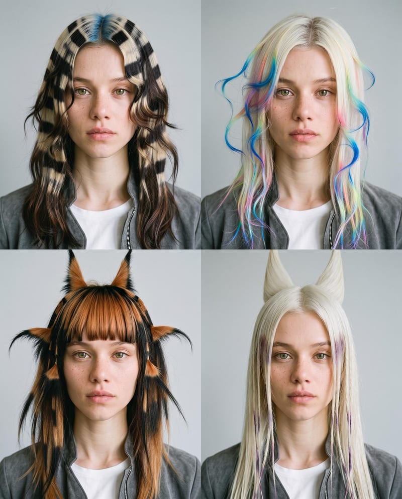 4-Flavor Fantasy Hair Grid